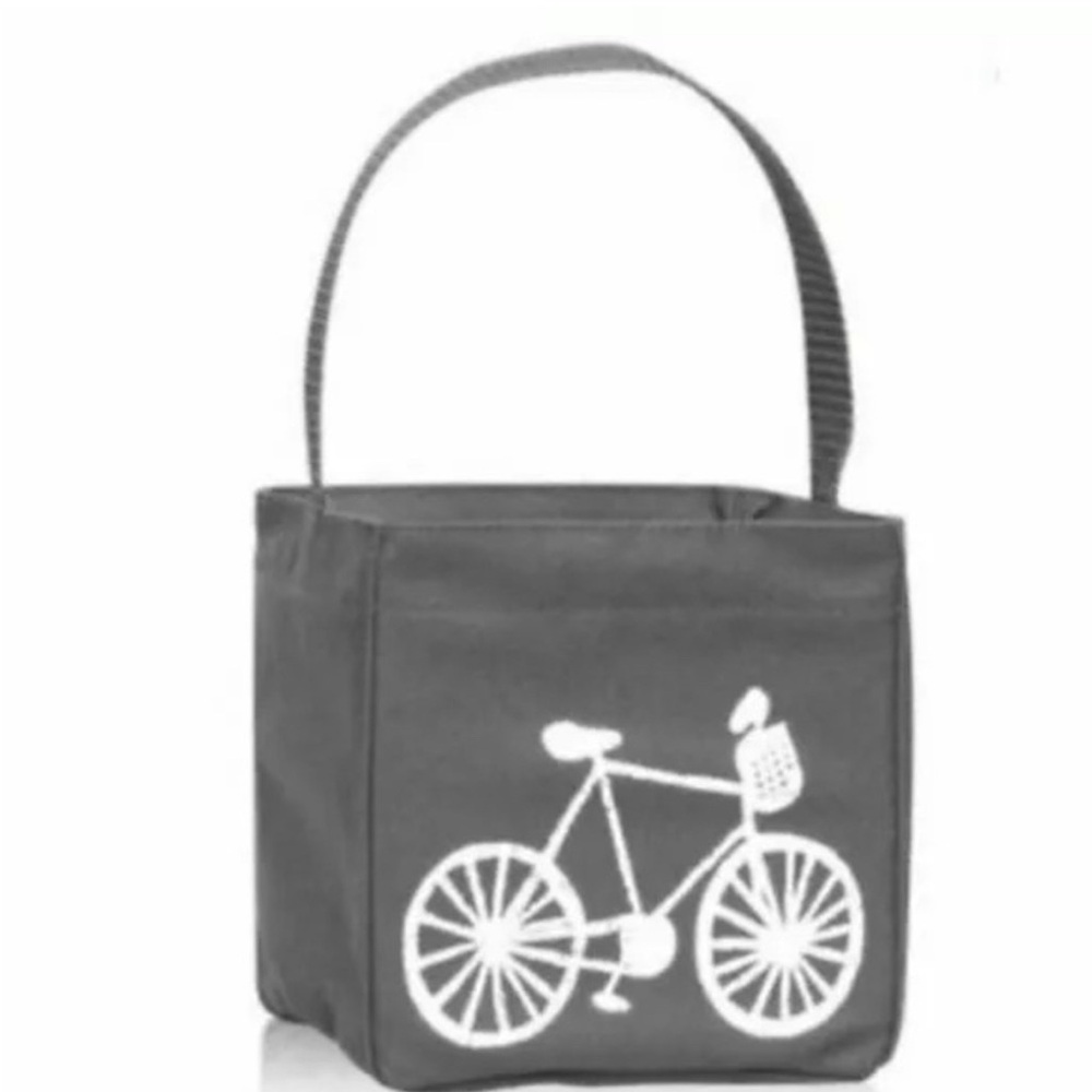Thirty-One Littles Carry-All Caddy Grey with Bicycle Print